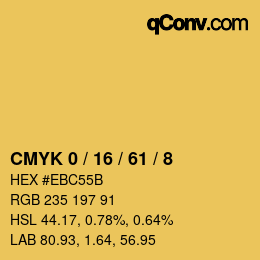 Color code: CMYK 0 / 16 / 61 / 8 | qconv.com