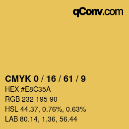 Color code: CMYK 0 / 16 / 61 / 9 | qconv.com