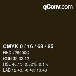 Color code: CMYK 0 / 16 / 68 / 85 | qconv.com