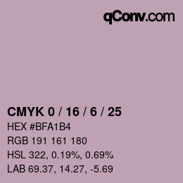 Color code: CMYK 0 / 16 / 6 / 25 | qconv.com