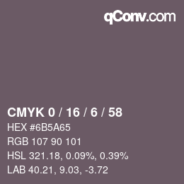 颜色代码: CMYK 0 / 16 / 6 / 58 | qconv.com