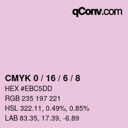 Color code: CMYK 0 / 16 / 6 / 8 | qconv.com