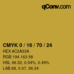 Color code: CMYK 0 / 16 / 70 / 24 | qconv.com