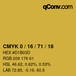 Color code: CMYK 0 / 16 / 71 / 18 | qconv.com