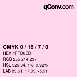 Color code: CMYK 0 / 16 / 7 / 0 | qconv.com