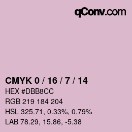 カラーコード: CMYK 0 / 16 / 7 / 14 | qconv.com