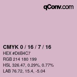 カラーコード: CMYK 0 / 16 / 7 / 16 | qconv.com