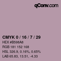 Color code: CMYK 0 / 16 / 7 / 29 | qconv.com