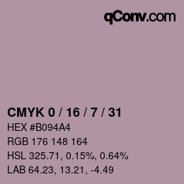 Color code: CMYK 0 / 16 / 7 / 31 | qconv.com