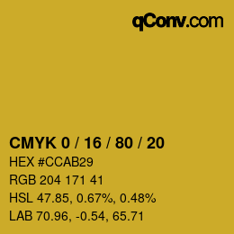 Color code: CMYK 0 / 16 / 80 / 20 | qconv.com
