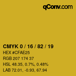 Color code: CMYK 0 / 16 / 82 / 19 | qconv.com