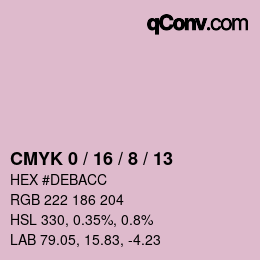 颜色代码: CMYK 0 / 16 / 8 / 13 | qconv.com