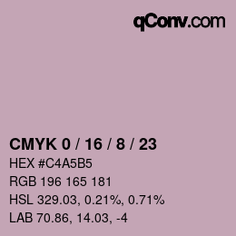 Color code: CMYK 0 / 16 / 8 / 23 | qconv.com