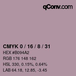 颜色代码: CMYK 0 / 16 / 8 / 31 | qconv.com