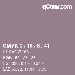 Color code: CMYK 0 / 16 / 8 / 41 | qconv.com