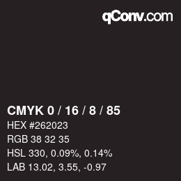 Color code: CMYK 0 / 16 / 8 / 85 | qconv.com