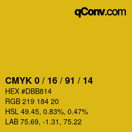 Color code: CMYK 0 / 16 / 91 / 14 | qconv.com