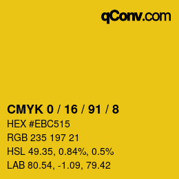 Color code: CMYK 0 / 16 / 91 / 8 | qconv.com