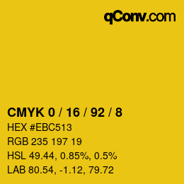 Color code: CMYK 0 / 16 / 92 / 8 | qconv.com