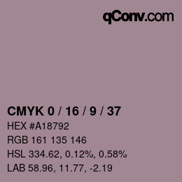 Código de color: CMYK 0 / 16 / 9 / 37 | qconv.com