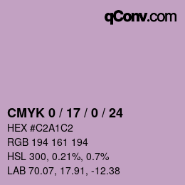 カラーコード: CMYK 0 / 17 / 0 / 24 | qconv.com