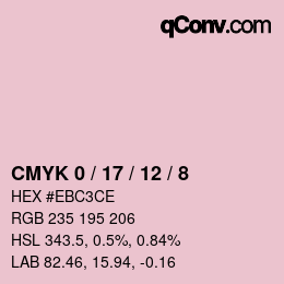 Color code: CMYK 0 / 17 / 12 / 8 | qconv.com