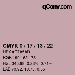 Color code: CMYK 0 / 17 / 13 / 22 | qconv.com