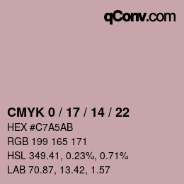 Color code: CMYK 0 / 17 / 14 / 22 | qconv.com