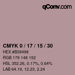 Código de color: CMYK 0 / 17 / 15 / 30 | qconv.com