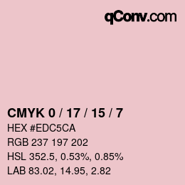 Color code: CMYK 0 / 17 / 15 / 7 | qconv.com