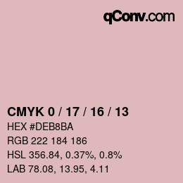 颜色代码: CMYK 0 / 17 / 16 / 13 | qconv.com