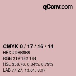カラーコード: CMYK 0 / 17 / 16 / 14 | qconv.com