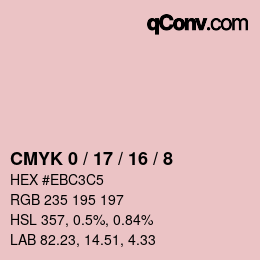 Código de color: CMYK 0 / 17 / 16 / 8 | qconv.com