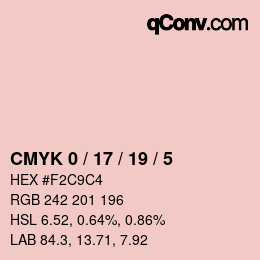 Color code: CMYK 0 / 17 / 19 / 5 | qconv.com