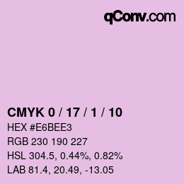 Color code: CMYK 0 / 17 / 1 / 10 | qconv.com