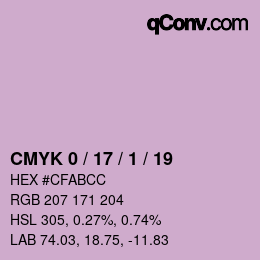 カラーコード: CMYK 0 / 17 / 1 / 19 | qconv.com