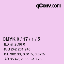 Color code: CMYK 0 / 17 / 1 / 5 | qconv.com