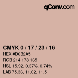 颜色代码: CMYK 0 / 17 / 23 / 16 | qconv.com