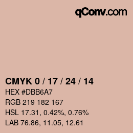 颜色代码: CMYK 0 / 17 / 24 / 14 | qconv.com