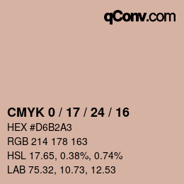 Color code: CMYK 0 / 17 / 24 / 16 | qconv.com