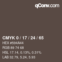 Color code: CMYK 0 / 17 / 24 / 65 | qconv.com