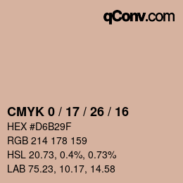 Color code: CMYK 0 / 17 / 26 / 16 | qconv.com