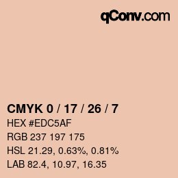 カラーコード: CMYK 0 / 17 / 26 / 7 | qconv.com