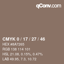 Color code: CMYK 0 / 17 / 27 / 46 | qconv.com