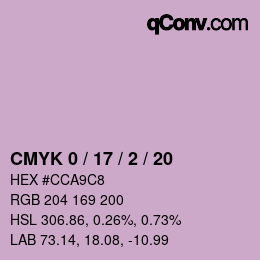 Color code: CMYK 0 / 17 / 2 / 20 | qconv.com