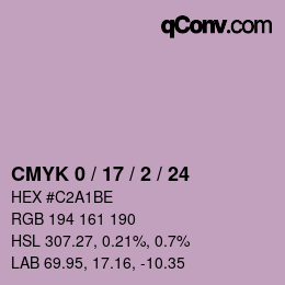 Color code: CMYK 0 / 17 / 2 / 24 | qconv.com