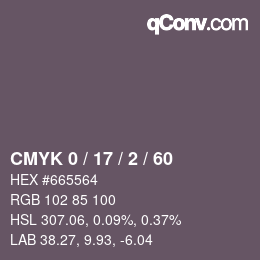 Color code: CMYK 0 / 17 / 2 / 60 | qconv.com