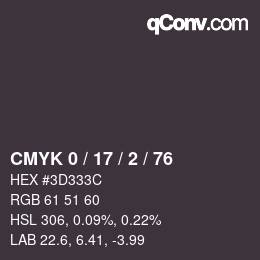 Color code: CMYK 0 / 17 / 2 / 76 | qconv.com