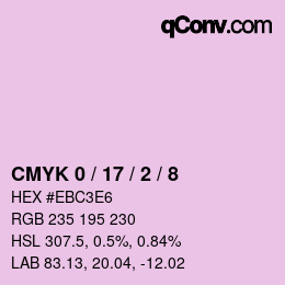 Color code: CMYK 0 / 17 / 2 / 8 | qconv.com
