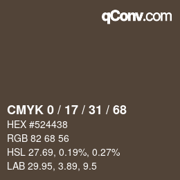 Color code: CMYK 0 / 17 / 31 / 68 | qconv.com